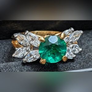 EDCO Gold Toned Emerald Ring